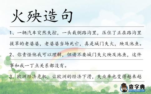 火殃造句