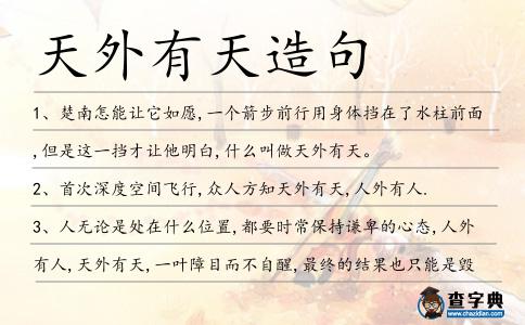 天外有天造句