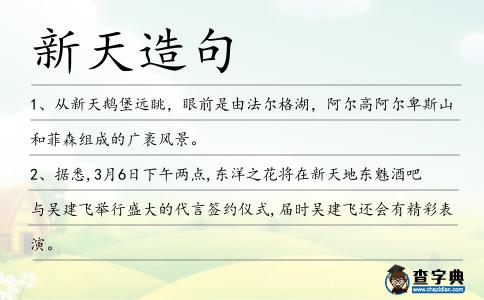 新天造句