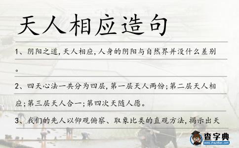 天人相應造句