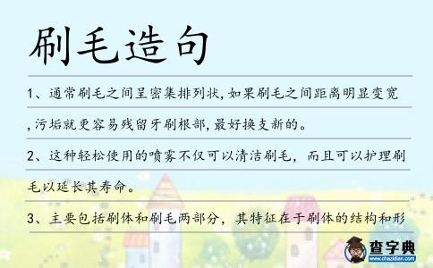 刷毛造句