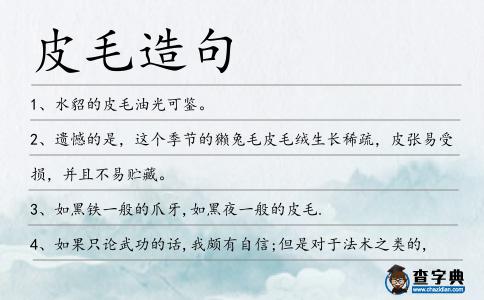 皮毛造句