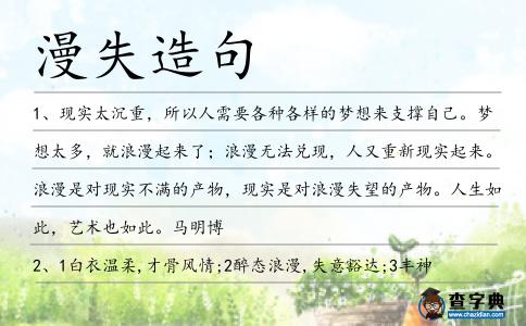 漫失造句