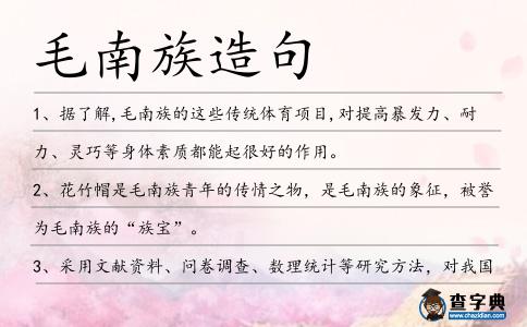 毛南族造句