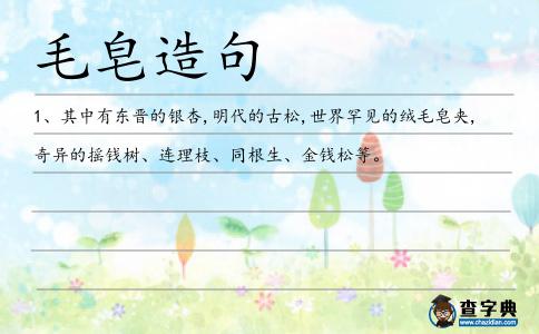毛皂造句