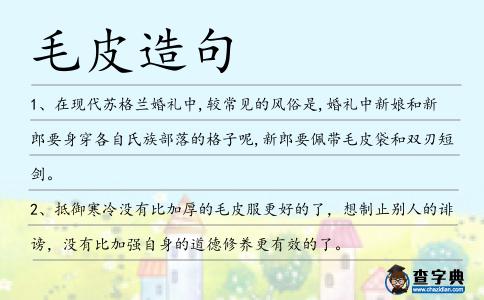 毛皮造句