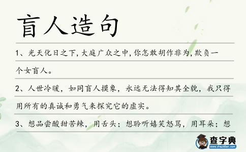 盲人造句