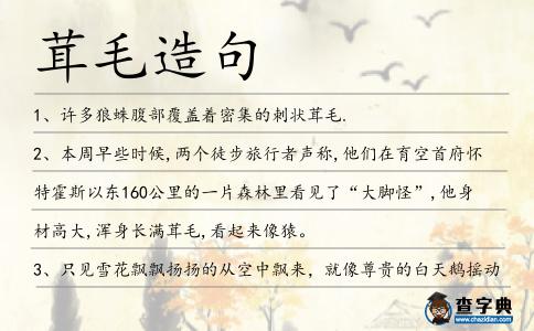 茸毛造句