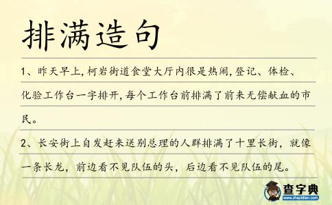 排滿造句