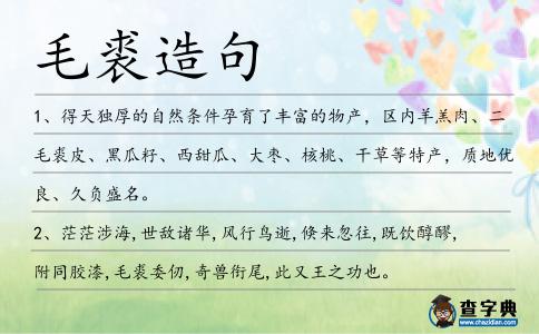 毛裘造句