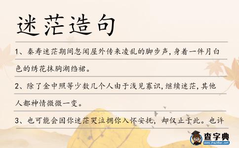 迷茫造句