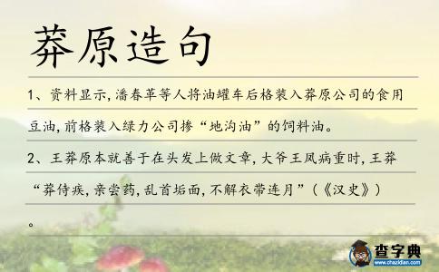 莽原造句