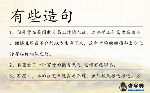 有些造句