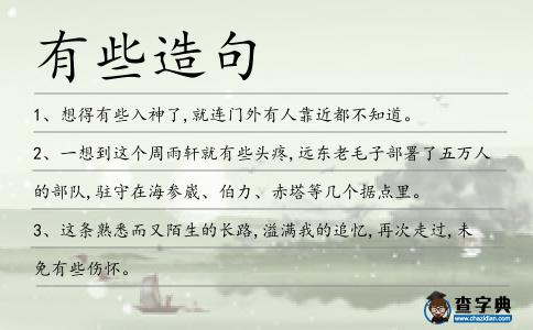 有些造句