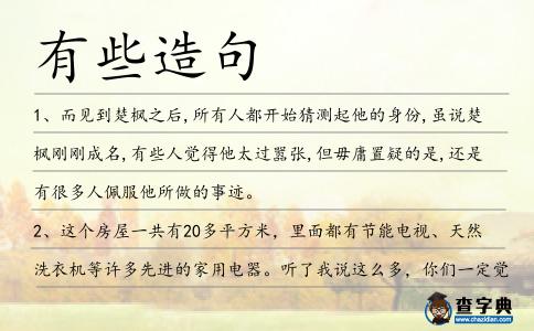 有些造句