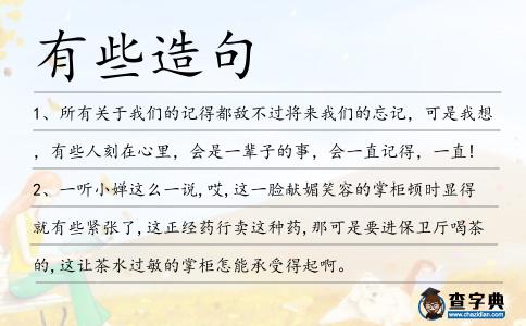 有些造句