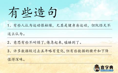 有些造句