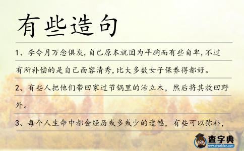 有些造句