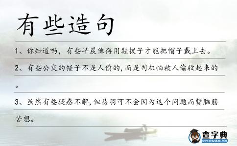 有些造句
