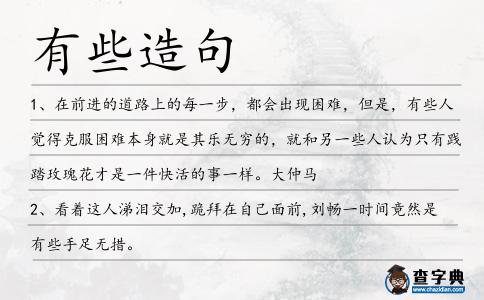 有些造句