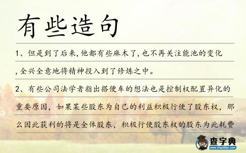 有些造句