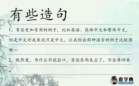 有些造句