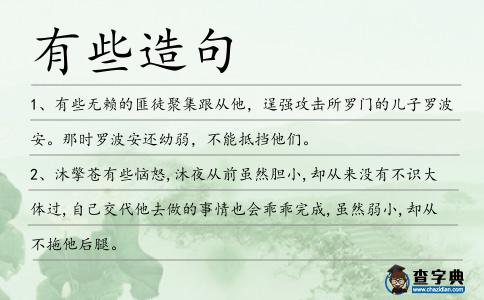 有些造句