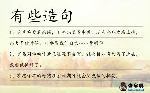 有些造句