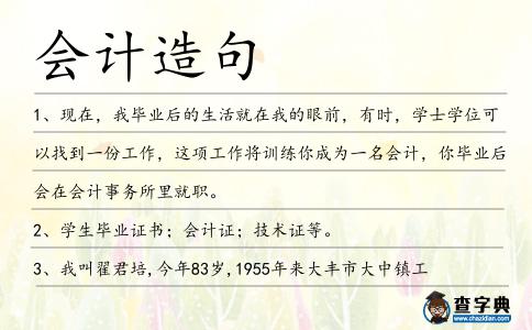 會(huì)計(jì)造句
