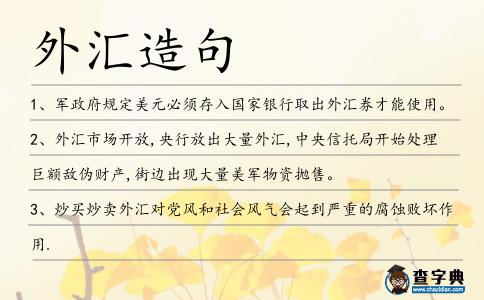 外匯造句