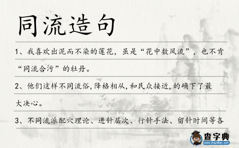 同流造句