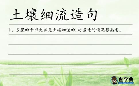 土壤細(xì)流造句