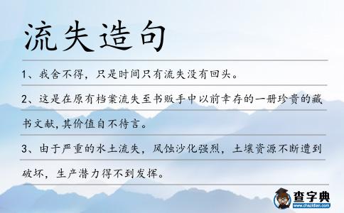 流失造句