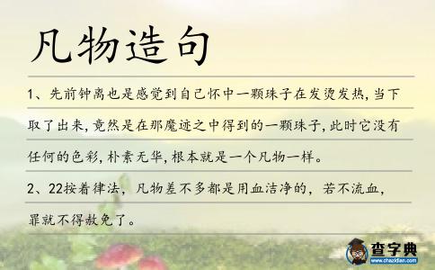 凡物造句