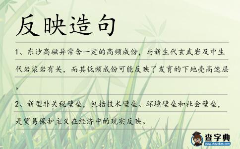 反映造句