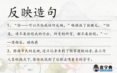 反映造句