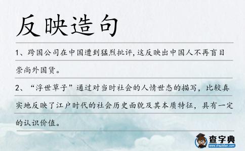 反映造句