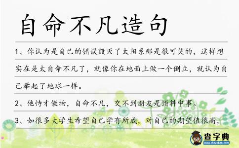 自命不凡造句