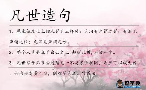 凡世造句