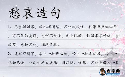 愁哀造句