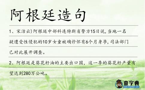 阿根廷造句