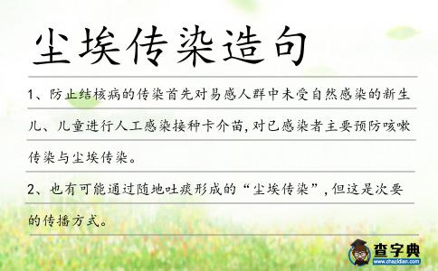 塵埃傳染造句