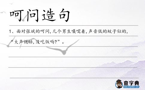 呵問造句