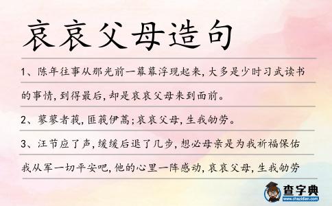 哀哀父母造句
