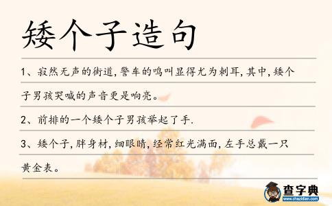 矮個子造句