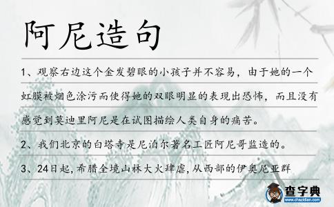 阿尼造句