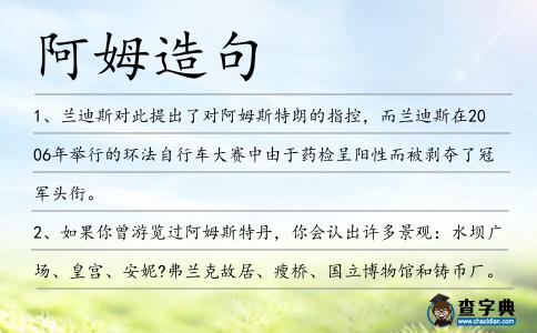 阿姆造句