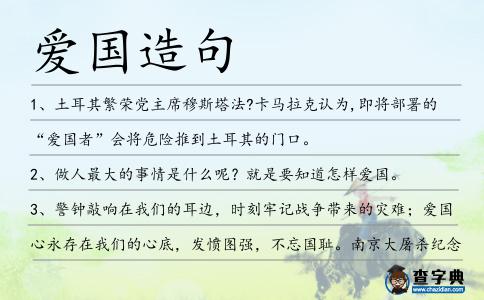 愛國造句
