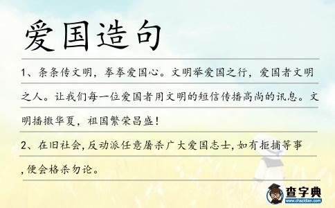 愛國造句