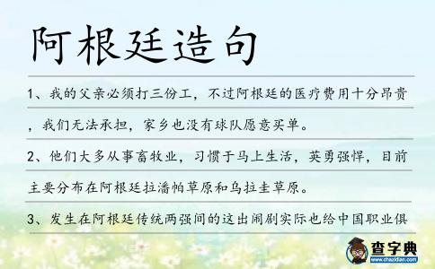 阿根廷造句